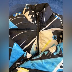 TANGO HOTEL KANDINSKY BLUES PUFFER JACKET BLUE